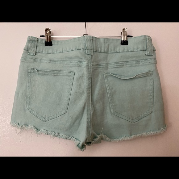 Powder mint green denim shorts! - Picture 2 of 2